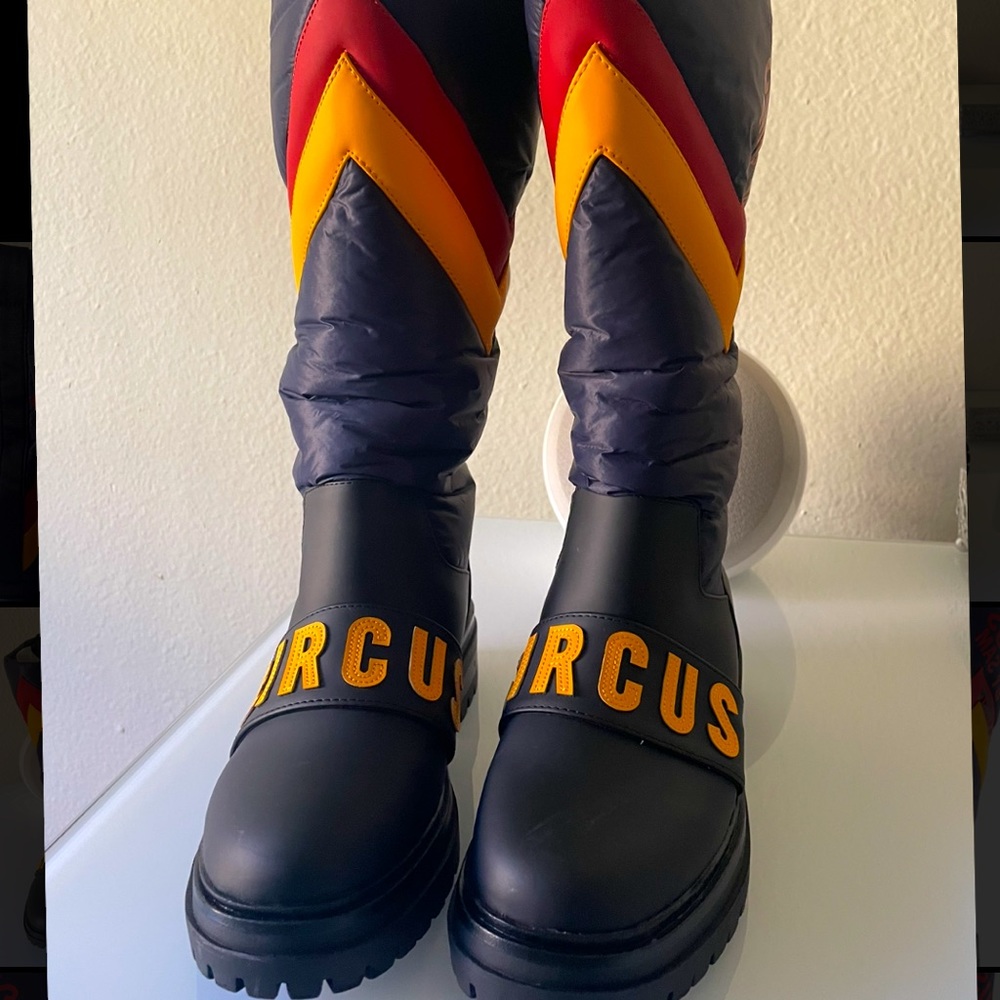 CIRCUS by Sam Edelman “Gabbi” Boots in “Baltic Navy/Black Multi” Print - Picture 7 of 11